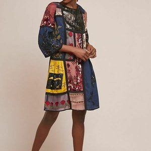 NEW Anthropologie let me be dress Armana Patchwork